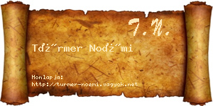 Türmer Noémi névjegykártya